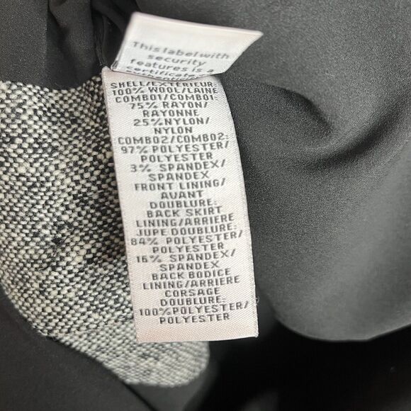 Diane von Furstenberg Gilet Dress Lace Black Tweed Women’s 4 Sleeveless - Picture 6 of 11